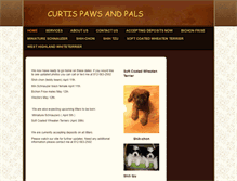 Tablet Screenshot of curtispawsandpals.com